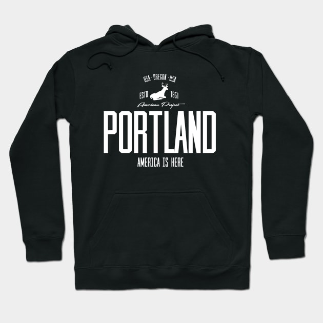 USA, America, Portland, Oregon Hoodie by NEFT PROJECT